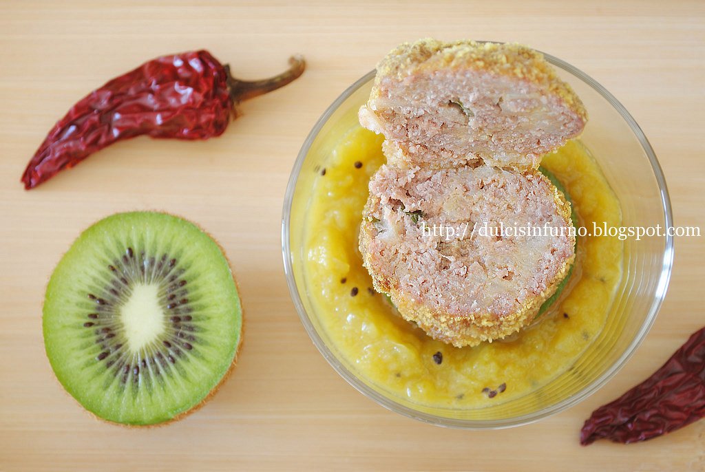 Polpette di Vitello con Salsa al Kiwi-Veal Meatballs with Kiwi Sauce