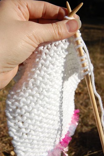 knitting a purse