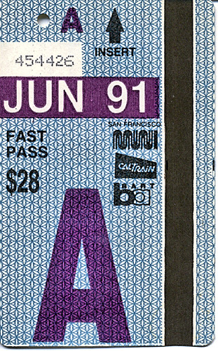 Muni Fast Pass from 1991