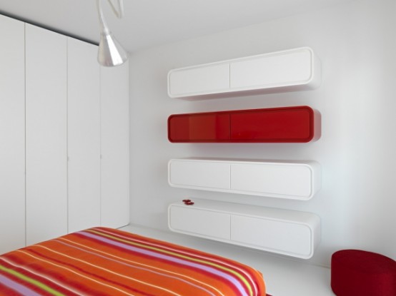 Red and White Inspired Apartment 