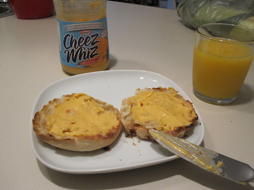 English muffin and OJ - from groceries