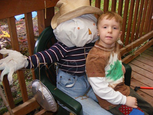 A boy and his scarecrow