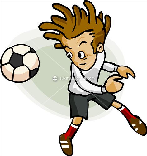 football ball cartoon. Soccer Player Cartoon
