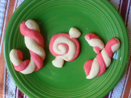 Candy Cane Cookies CakeSpy Note: Too early for Christmas cookies?