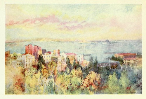 023- El Cuerno de Oro al amanecer- Constantinople painted by Warwick Goble (1906)