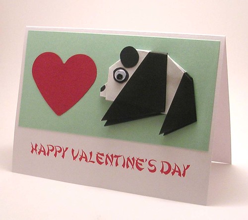 valentines origami. Origami Panda Valentine#39;s Day