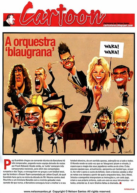 Barcelona Orquestra Sinfonica com Shakira by caricaturas