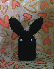 bunny black (front-hearts bg )