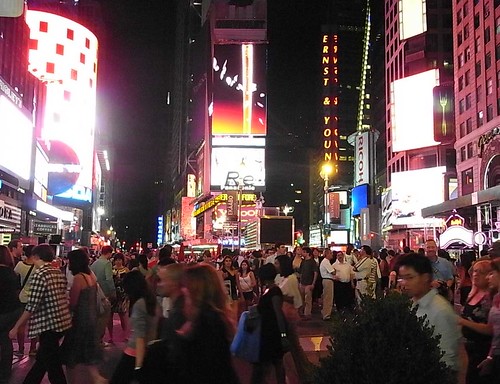 times square in the midnight