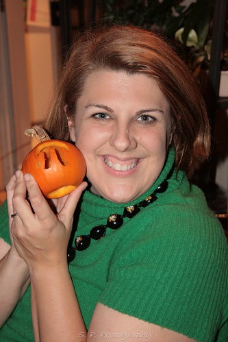 Jenn and pumpkin