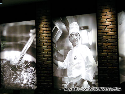 We recognise the head chef and founder from his picture on the wall