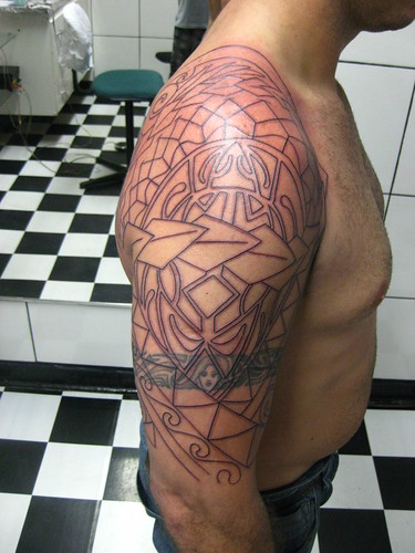 Tatuagem kirituhi polynesian turtle tattoo