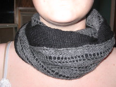 Janeva models the scarf.