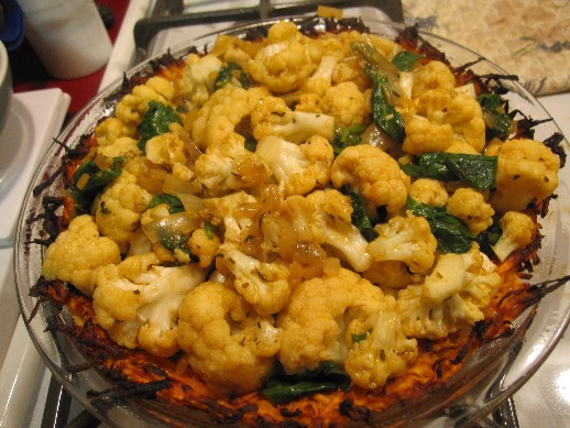 Cauliflower and Spinach Filling
