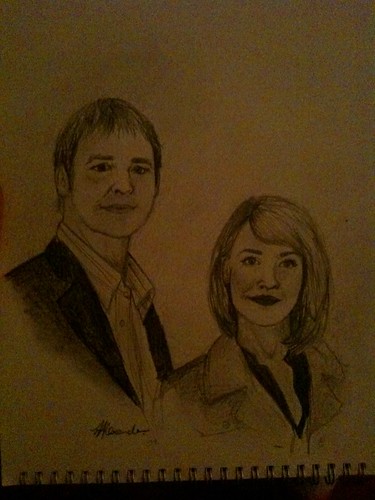 neil morrissey boon. Quick Sketch of Neil Morrissey and Eva Pope