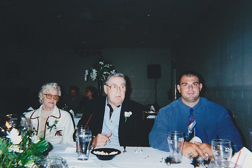 It's my wedding day September 29 2001 From left to right my Nana 