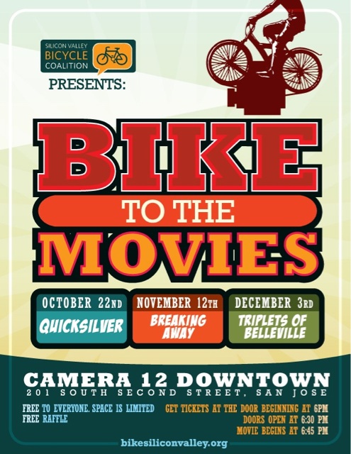 SVBC San Jose Bike to the Movies Night poster