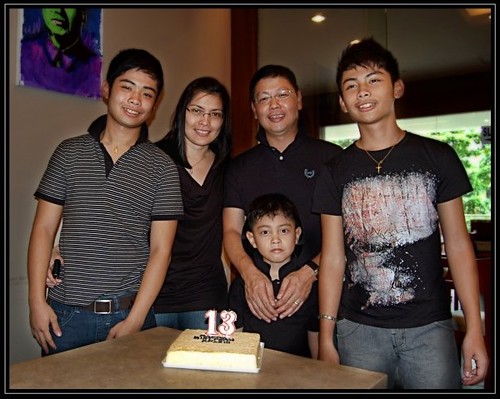 ala adams family :) on kyle's bday lunch at Big Mao