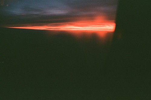 sunset from airplane (leaving Las Vegas)