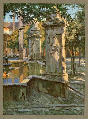 010-Fuente del patio de los Naranjos en Cordoba-An artista in Spain 1914- Michael Arthur C.