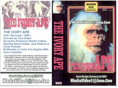 THE IVORY APE (1980) VHS art