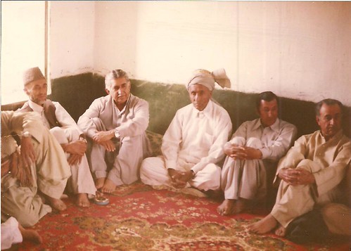 Mir Gul Khan Nasir with his brother Sultan Mohammad Khan and others by Baask.