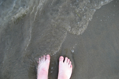 My Feet in the Atlantic Ocean at Fort Popham