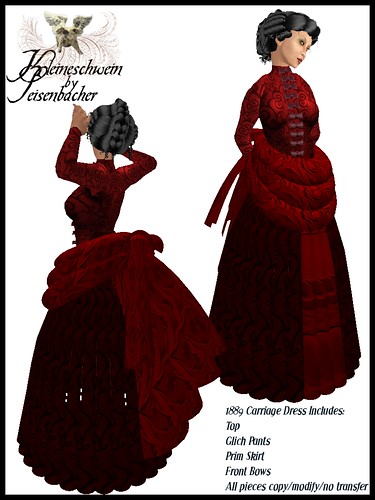 1889 carriage dress red