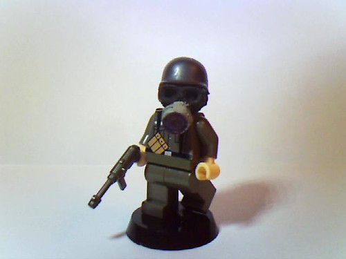 gas mask soldier. with custom gas mask