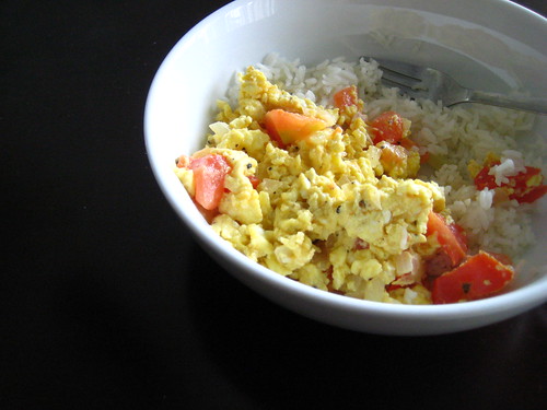 eggs + rice. comfort.