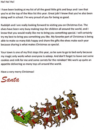 free santa letters