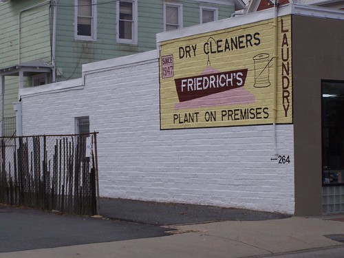 Rehabilitated painted billboard, Friedrich's Dry Cleaners, Carroll Avenue, Takoma, Washington, DC