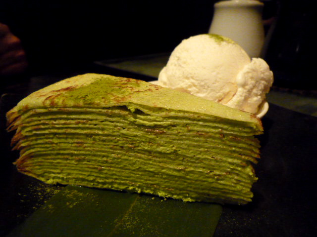 Lady M's green tea Mille Crepes