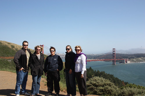 Mat, Lynne, Pauline, Kelly Madonna and Golden Gate Bridge