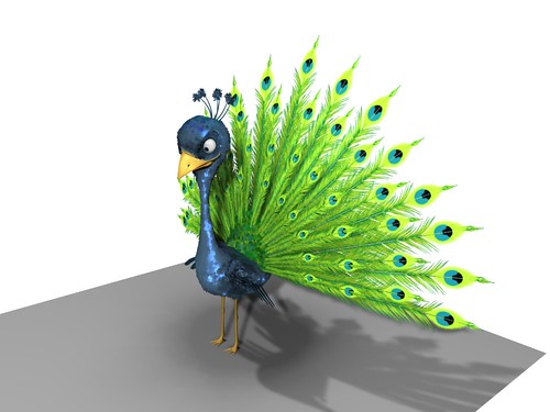 Peacock 3D model 