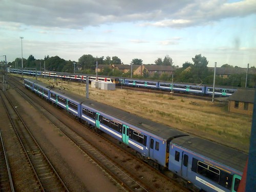 The row of trains in the foreground went on for ages - I think it was at least 24 carriages.