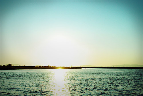 sunset . napa river