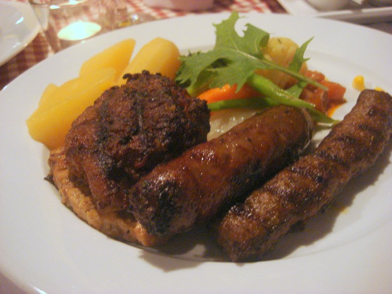 platter of sausages