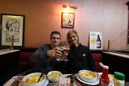 Cheers with Sebastien in Lille...