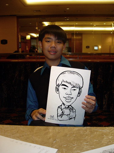 Caricature live sketching for wedding dinner 221109 - 1