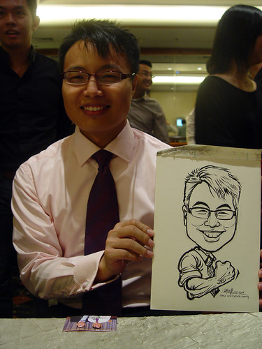 Caricature live sketching for wedding dinner 221109 - 10