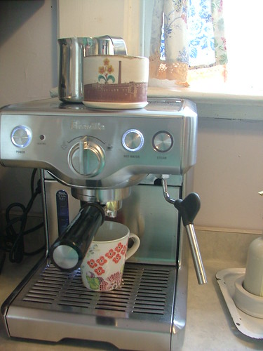 espresso machine in kitchen