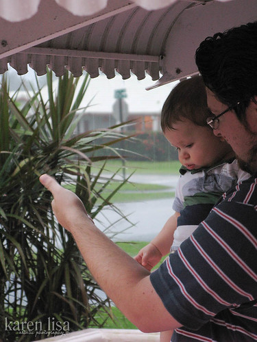 Z & Daddy look at the rain
