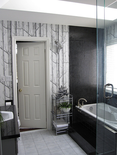 Black White And Gray Bathrooms
