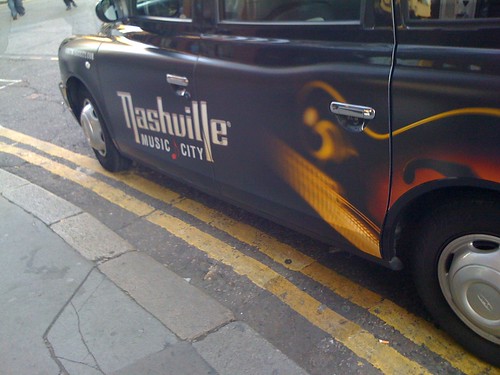 Nashville ad on London taxi