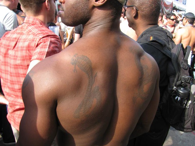 cobra tattoo, back muscles