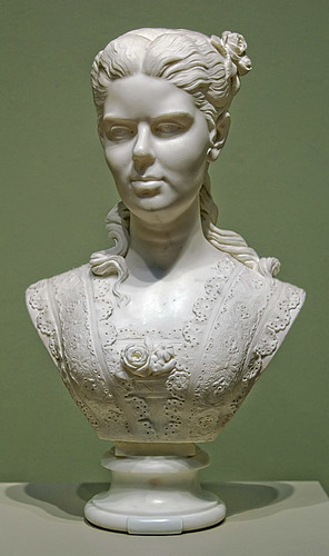 Marble bust, "Portrait of a Woman", by Edmonia Lewis, 1873, at the Saint Louis Art Museum, in Saint Louis, Missouri, USA