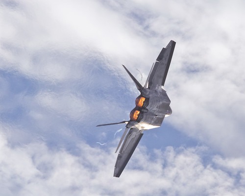 Fighter airplane picture - F-22 Raptor Afterburners