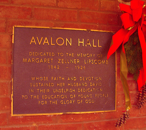 Avalon Hall Plaque