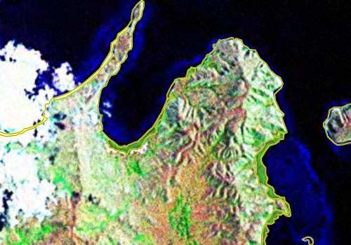 Komodo Islands - EEVS Precision Digitizing using Landsat ETM+ Imagery, Size Modified (1-20,000)